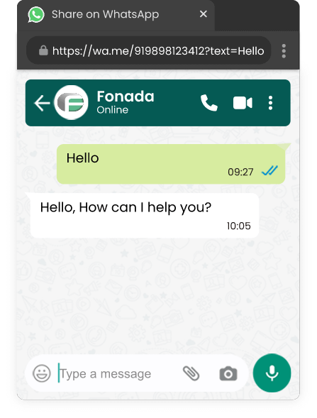 whatsapp chat link with text